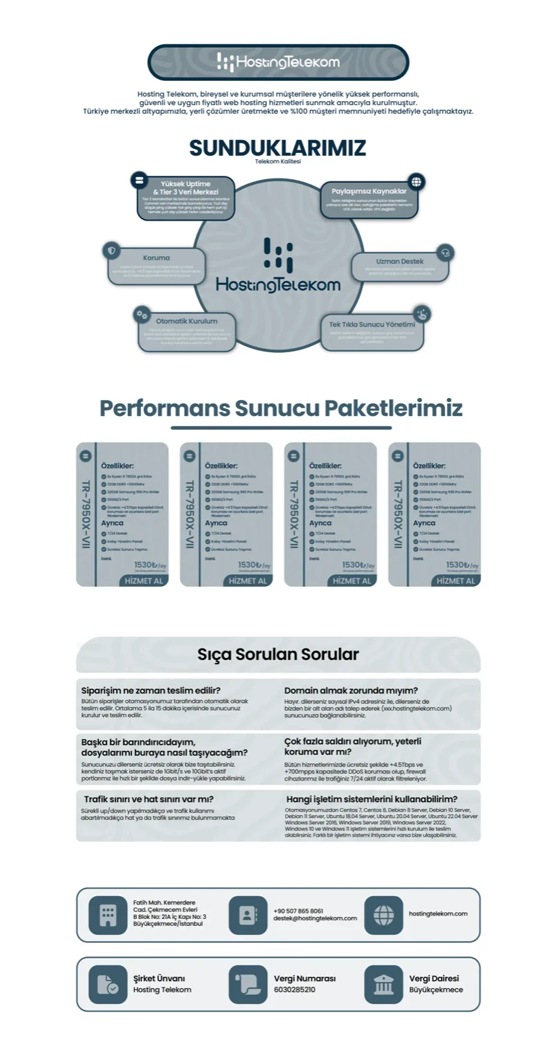 Hosting Telekom konu tasarımı