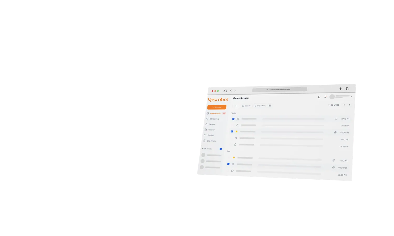 VPSRobot e-posta mockup